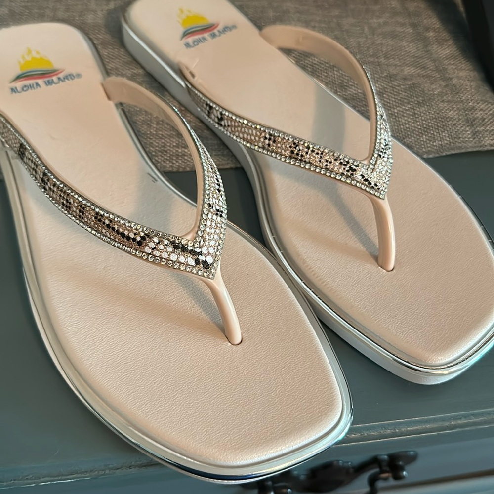 Rose gold sandals